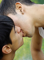 Foxy teen boy enjoys outdoor oral fun by Cute Fox 19