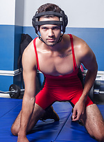 Casper Young wrestles with his long hard cock by Randy Blue With Casper Young