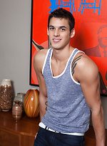 Hot Twink Logan Milano wakes up to jerk his hard cock by Randy Blue With Logan Milano