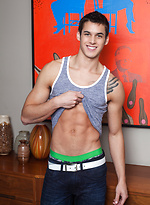 Hot Twink Logan Milano wakes up to jerk his hard cock by Randy Blue With Logan Milano