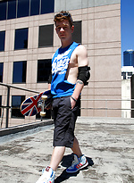 Red headed Aussie - Cody James naked on the roof by Bentley Race With Cody James