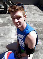 Red headed Aussie - Cody James naked on the roof by Bentley Race With Cody James