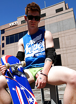 Red headed Aussie - Cody James naked on the roof by Bentley Race With Cody James