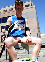 Red headed Aussie - Cody James naked on the roof by Bentley Race With Cody James