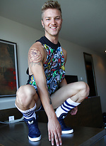Aussie boy Sarpa Van Rider's first porn shoot by Bentley Race