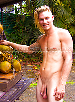 Coconut Calvin: Smooth Hung Nudist Muscle Jock Whacks Coconuts and Busts a Huge Creamy Load! by Island Studs