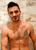 My bathroom shoot with the middle eastern hottie Aro Damacino by Bentley Race