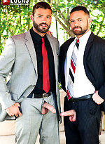 Xavier Jacobs And Sergeant Miles, Scruff In Suits by Lucas Entetainment With Sergeant Miles