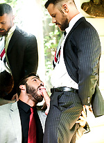 Xavier Jacobs And Sergeant Miles, Scruff In Suits by Lucas Entetainment With Sergeant Miles