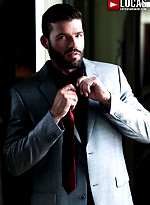 Xavier Jacobs And Sergeant Miles, Scruff In Suits by Lucas Entetainment With Sergeant Miles