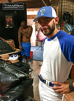 OUT!: Trainer Diesel uses his bat on Pitcher Eric by TitanMen With Diesel Washington,Eric Nero
