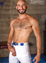 OUT!: Trainer Diesel uses his bat on Pitcher Eric by TitanMen With Diesel Washington,Eric Nero