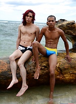 Outdoors: Quirky Young Yank Tourist Gets His Holes Pummelled On The Beach By A Monster Black Dick! by Staxus With Tyler Tremallose