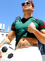 Straight Aussie Hunter Jones - Naked on the Roof by Bentley Race