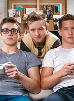 Gamer Threesome by Helix Studios With Blake Mitchell