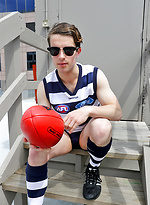 Kicking the footy around with Aussie boy Reece Anderson by Bentley Race