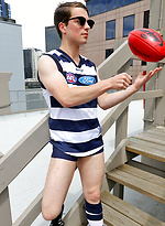 Kicking the footy around with Aussie boy Reece Anderson by Bentley Race
