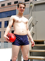 Kicking the footy around with Aussie boy Reece Anderson by Bentley Race