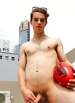 Kicking the footy around with Aussie boy Reece Anderson by Bentley Race