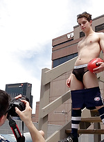 Kicking the footy around with Aussie boy Reece Anderson by Bentley Race