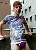 Naked on an inner city balcony - Cody James by Bentley Race With Cody James