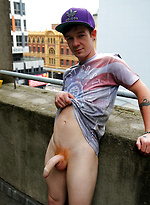 Naked on an inner city balcony - Cody James by Bentley Race With Cody James