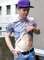 Naked on an inner city balcony - Cody James by Bentley Race With Cody James