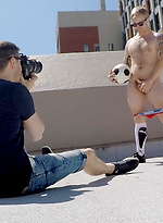 Get naked on the roof with my hot mate Luc Dean by Bentley Race