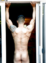 Buff Bodybuilder Mario Cortez Jerks His Uncut COCK by Gayhoopla