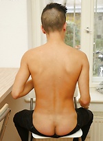 Tattooed twink Cory Prince stroking his big beautiful cock. by BF Collection