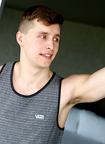 Fit Preppy Boy Next Door Adrian Monroe JERKS OFF by Gayhoopla With Adrian Monroe
