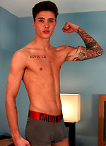 Straight Athletic Casias Reveals His Lean Ripped Body, Massive Uncut Cock and Cums! by English Lads