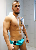Take a long hot shower with my straight mate David Ivan by Bentley Race