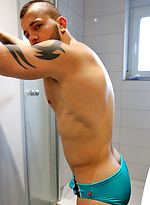 Take a long hot shower with my straight mate David Ivan by Bentley Race