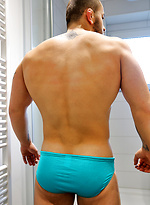 Take a long hot shower with my straight mate David Ivan by Bentley Race