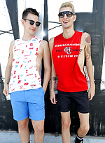 My horny mates Valentin and Caleb first outdoor shoot by Bentley Race