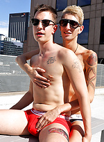 My horny mates Valentin and Caleb first outdoor shoot by Bentley Race