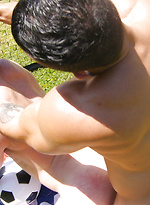 After soccer drills, Cute Jock Bottom scores on Hot Muscle Top. by Man Royale