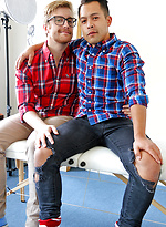 Hooking up my hot mates Luc and Sam by Bentley Race